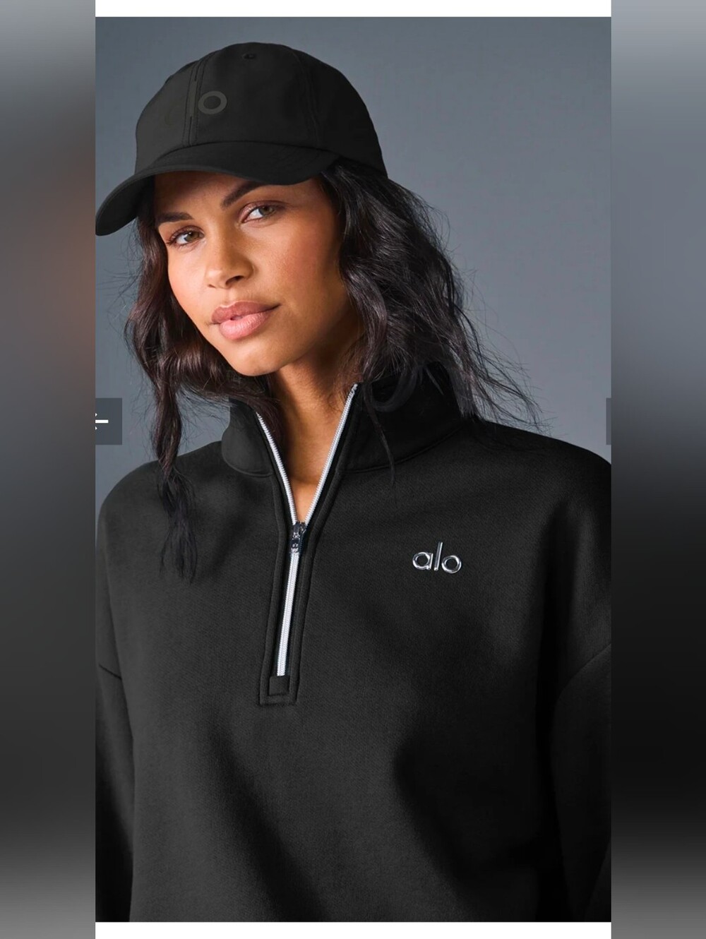 NWT Alo Yoga Accolade MSRP $148 1/4 Zip Pullover Black XS - Picture 5 of 8